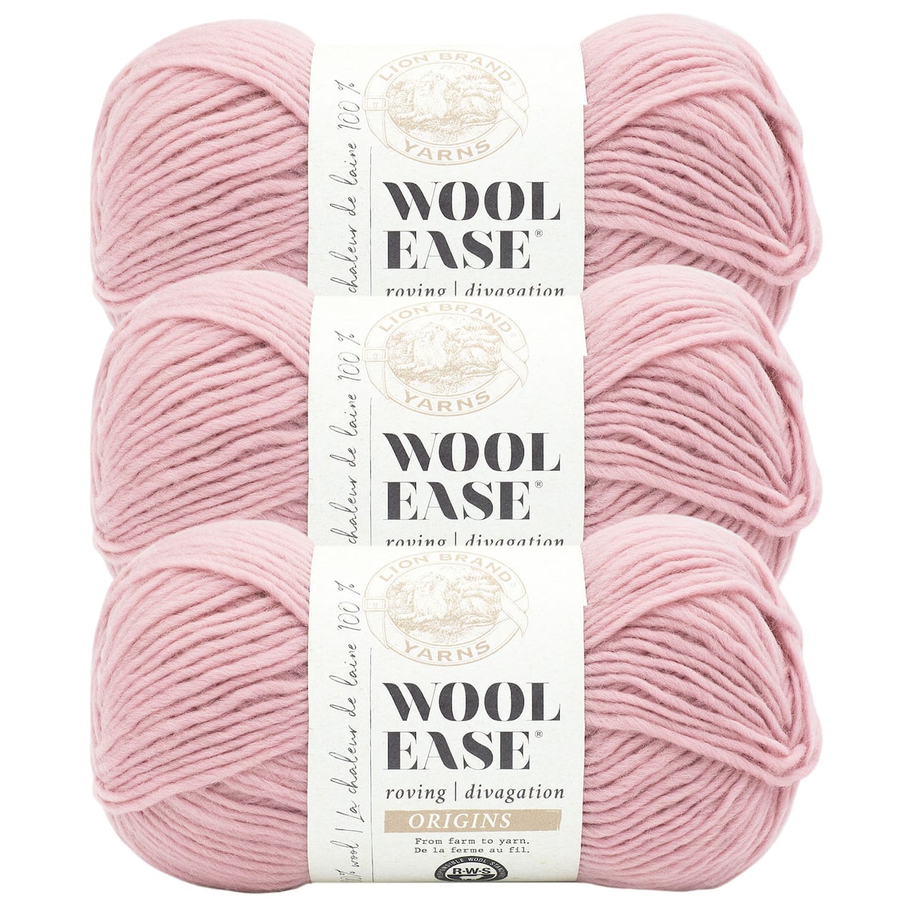 3 Pack Lion Brand® Wool-Ease® Roving Origins Yarn